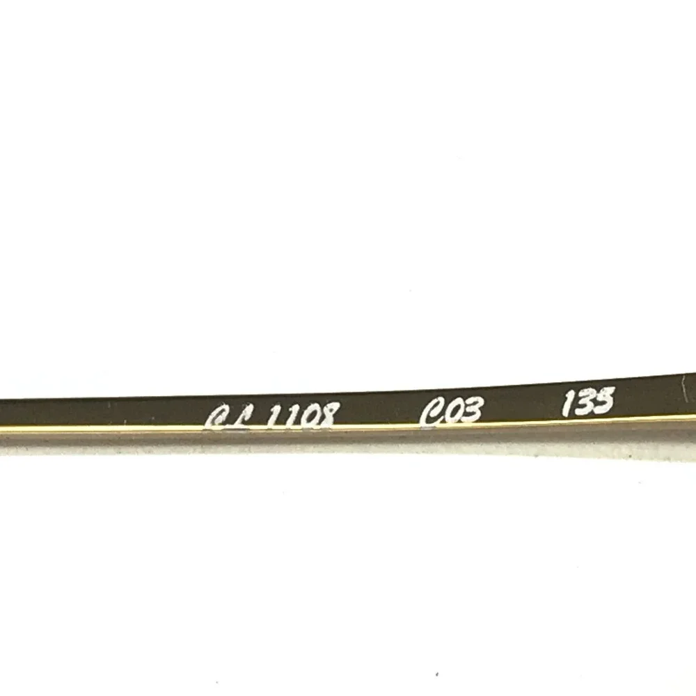 Chloe Eyeglasses Frames CL1108 C03 Shiny Gold Rectangular Full Rim 51-18-135